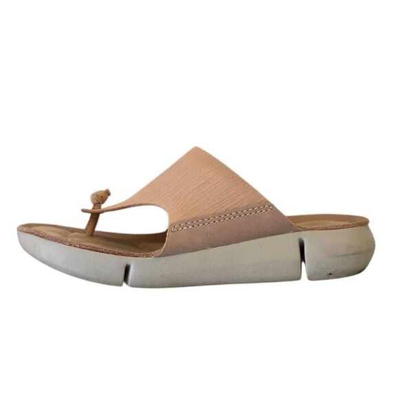 Clarks Womens Tri Carmen Light Pink Slip On Thong Sandals Size 6 - Picture 1 of 10